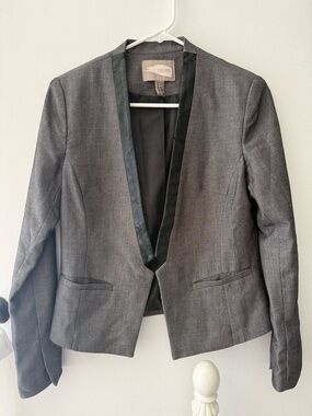 Forever 21 Gray Open-Front Blazer Jacket